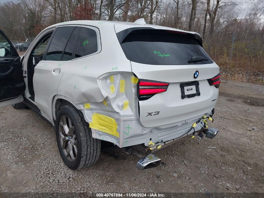 2022 BMW X3 xDrive30I VIN: 5UX53DP09N9K59517 Lot: 40767894