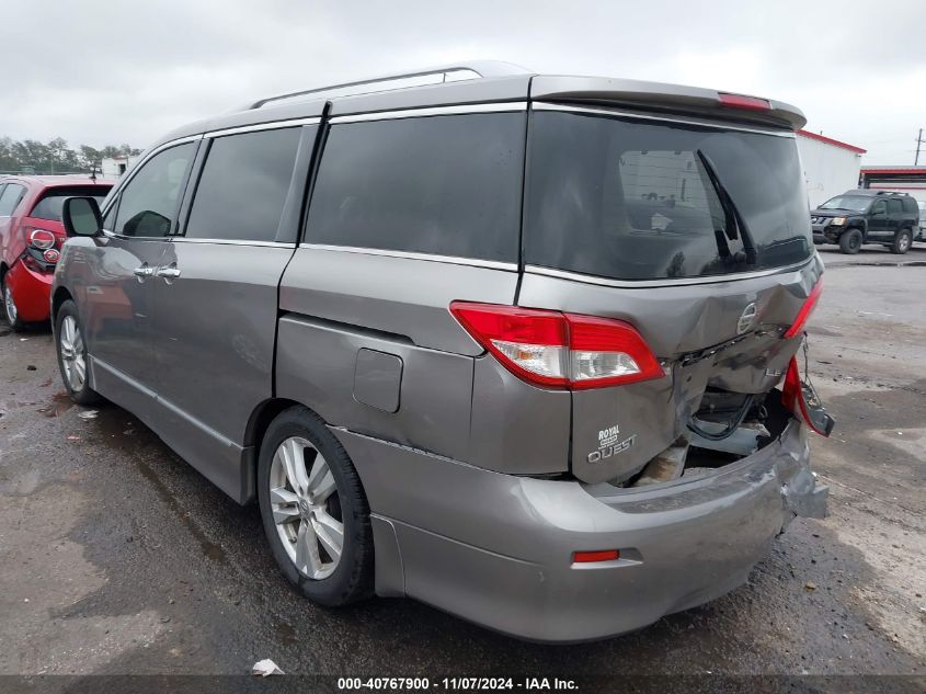 2013 Nissan Quest Le VIN: JN8AE2KP4D9062938 Lot: 40767900