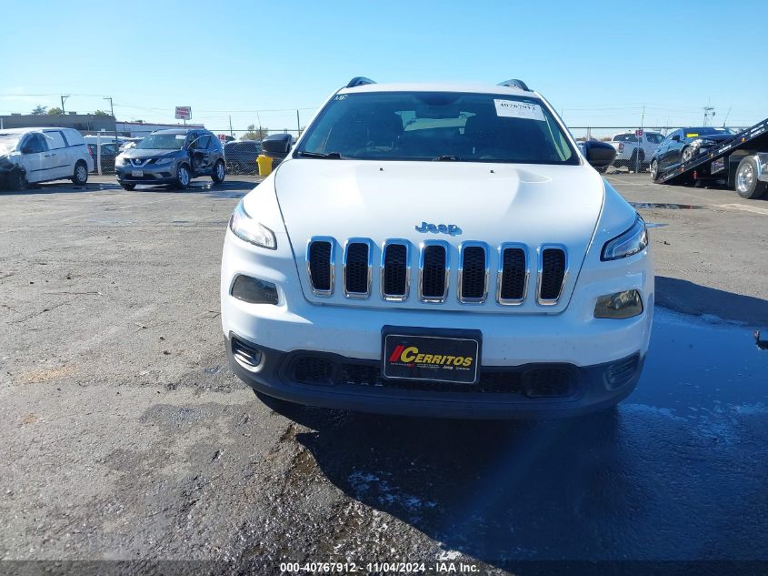 2016 Jeep Cherokee Sport VIN: 1C4PJLABXGW243884 Lot: 40767912