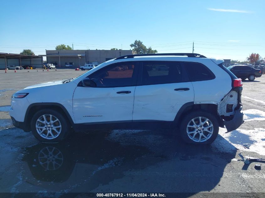 2016 Jeep Cherokee Sport VIN: 1C4PJLABXGW243884 Lot: 40767912