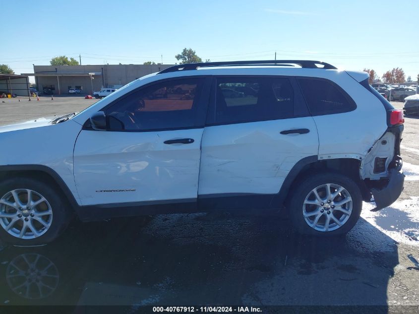 2016 Jeep Cherokee Sport VIN: 1C4PJLABXGW243884 Lot: 40767912