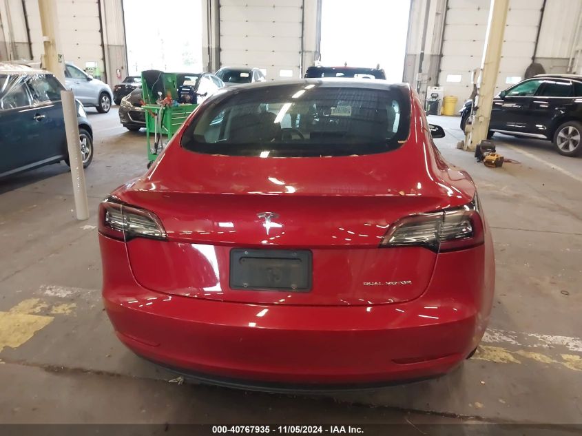 2021 Tesla Model 3 Long Range Dual Motor All-Wheel Drive VIN: 5YJ3E1EBXMF013215 Lot: 40767935