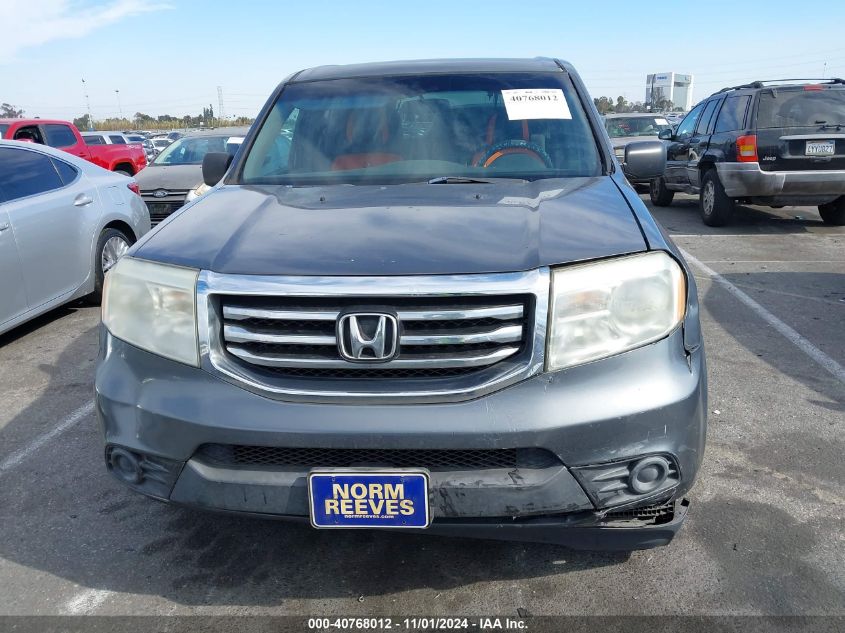 2012 Honda Pilot Lx VIN: 5FNYF3H26CB005220 Lot: 40768012