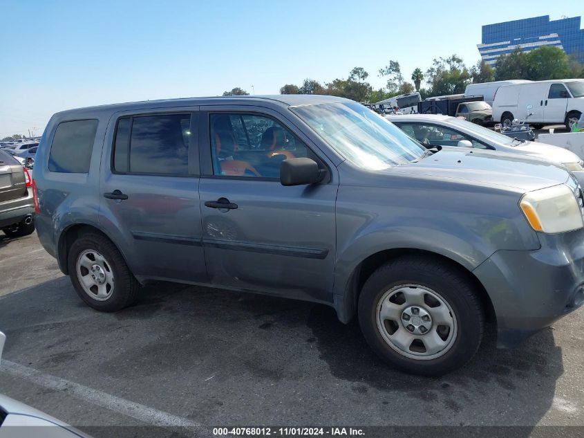 2012 Honda Pilot Lx VIN: 5FNYF3H26CB005220 Lot: 40768012