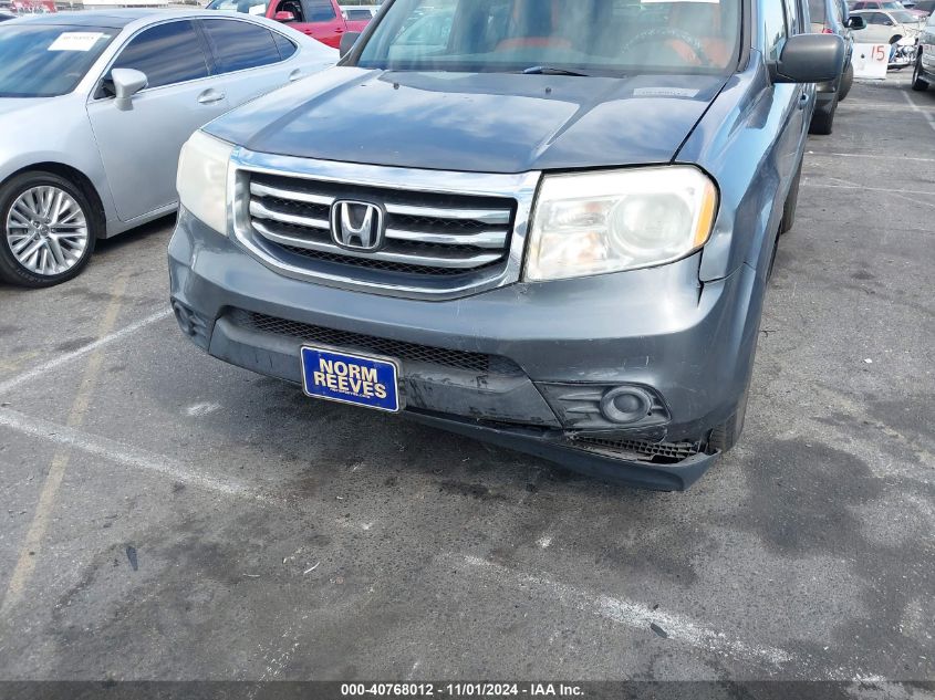 2012 Honda Pilot Lx VIN: 5FNYF3H26CB005220 Lot: 40768012