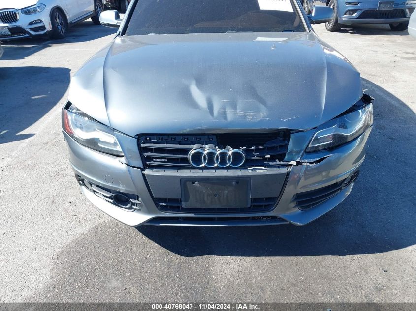 2012 Audi A4 2.0T Premium VIN: WAUKFAFL4CA098024 Lot: 40768047