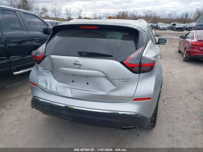 2021 Nissan Murano Platinum Intelligent Awd VIN: 5N1AZ2DSXMC121023 Lot: 40768129