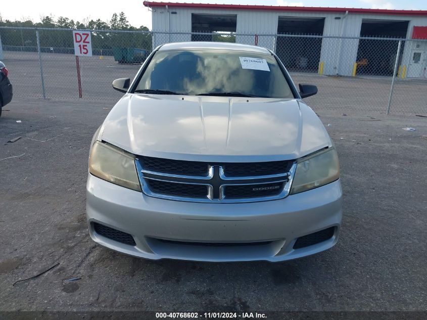 2012 Dodge Avenger Se VIN: 1C3CDZAB3CN252102 Lot: 40768602