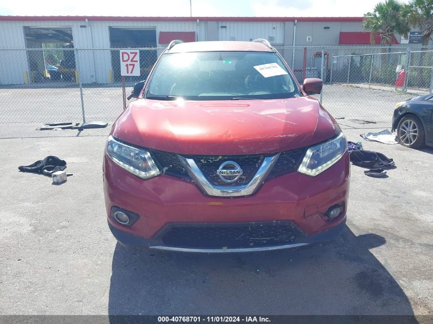 2016 Nissan Rogue Sv VIN: KNMAT2MT6GP690558 Lot: 40768701