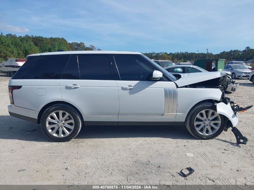 2017 Land Rover Range Rover 3.0L V6 Turbocharged Diesel Hse Td6 VIN: SALGS2FK9HA332823 Lot: 40768875