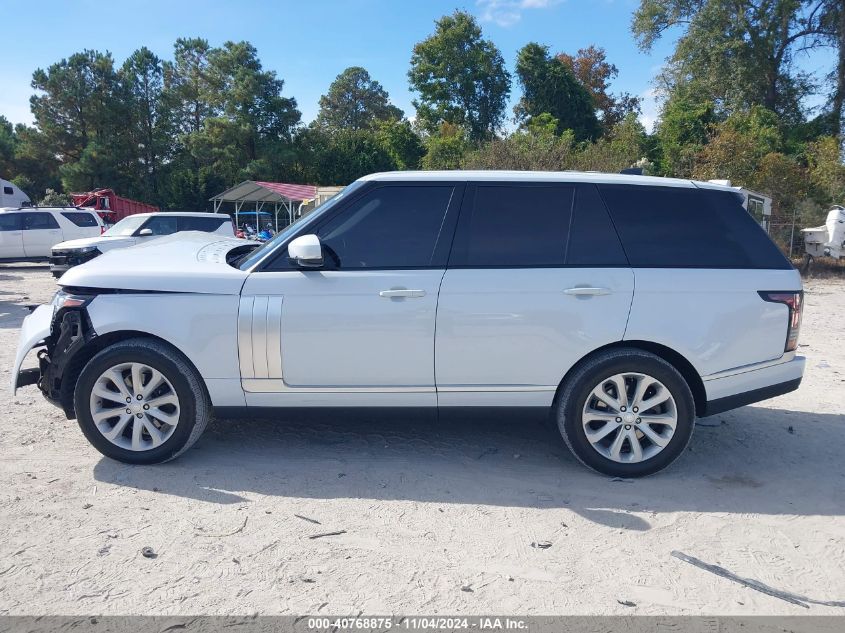 2017 Land Rover Range Rover 3.0L V6 Turbocharged Diesel Hse Td6 VIN: SALGS2FK9HA332823 Lot: 40768875