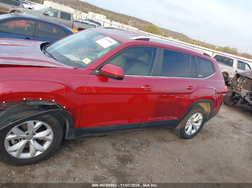 2018 Volkswagen Atlas 3.6L V6 Se/3.6L V6 Se W/Technology VIN: 1V2DR2CA4JC538173 Lot: 40768902