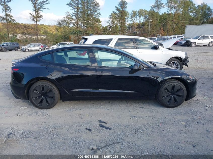 2024 Tesla Model 3 Rear-Wheel Drive VIN: 5YJ3E1EA0RF848822 Lot: 40769388