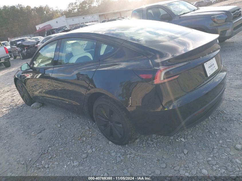 VIN 5YJ3E1EA0RF848822 2024 Tesla Model 3, Rear-Whee... no.3