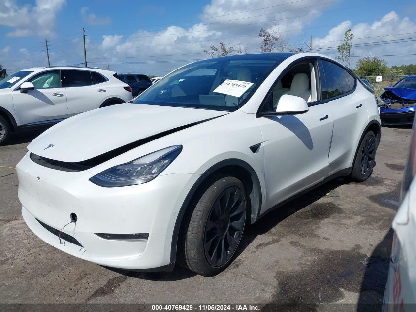 2021 Tesla Model Y Long Range Dual Motor All-Wheel Drive VIN: 5YJYGDEE6MF130088 Lot: 40769429