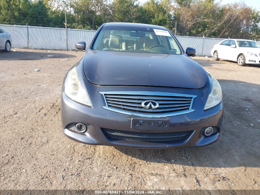 2013 Infiniti G37X VIN: JN1CV6AR1DM760809 Lot: 40769431