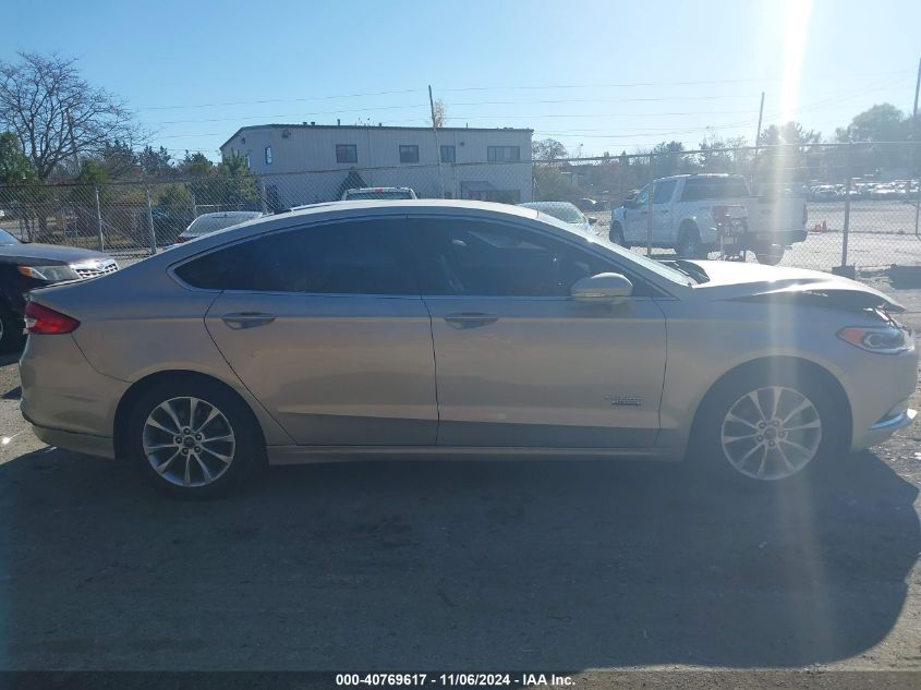 2017 Ford Fusion Energi Se Luxury VIN: 3FA6P0PU1HR129770 Lot: 40769617