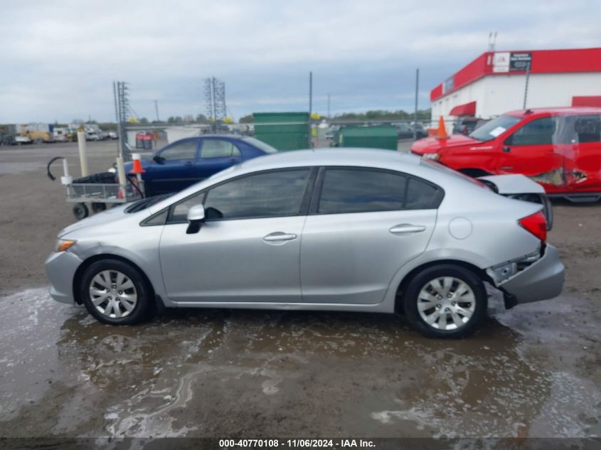 2012 Honda Civic Lx VIN: 19XFB2F53CE055105 Lot: 40770108