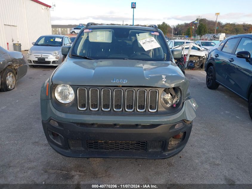 2018 Jeep Renegade Latitude Fwd VIN: ZACCJABB1JPH52980 Lot: 40770206