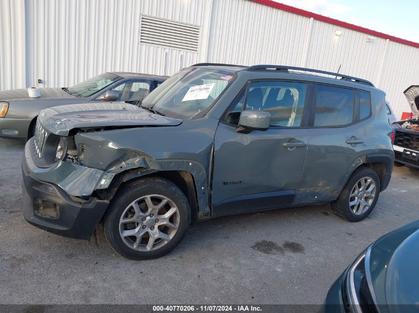 2018 Jeep Renegade Latitude Fwd VIN: ZACCJABB1JPH52980 Lot: 40770206