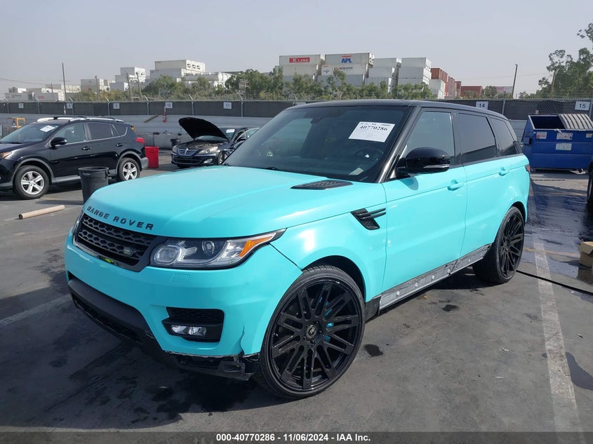 Vin: salwr2pf1ga592432, lot: 41259767, land rover range rover sport 3.0l v6 supercharged hse 20162