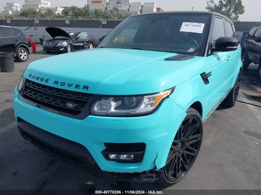 2016 Land Rover Range Rover Sport 3.0L V6 Supercharged Hse VIN: SALWR2PF1GA592432 Lot: 40770286