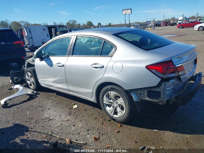 2015 Honda Civic Lx VIN: 19XFB2F5XFE104238 Lot: 40770345