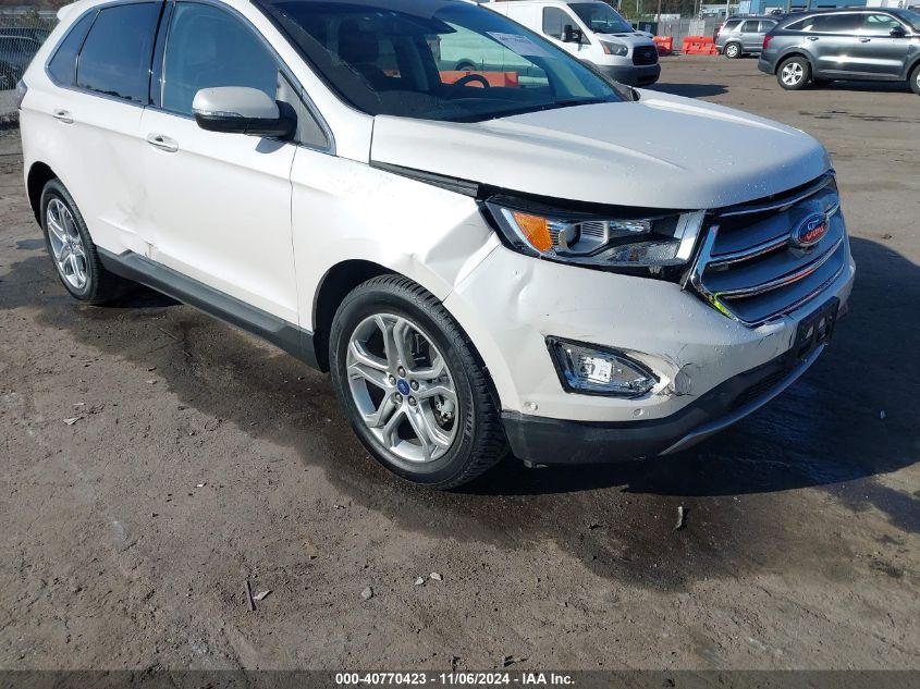 2017 Ford Edge Titanium VIN: 2FMPK4K93HBB50489 Lot: 40770423