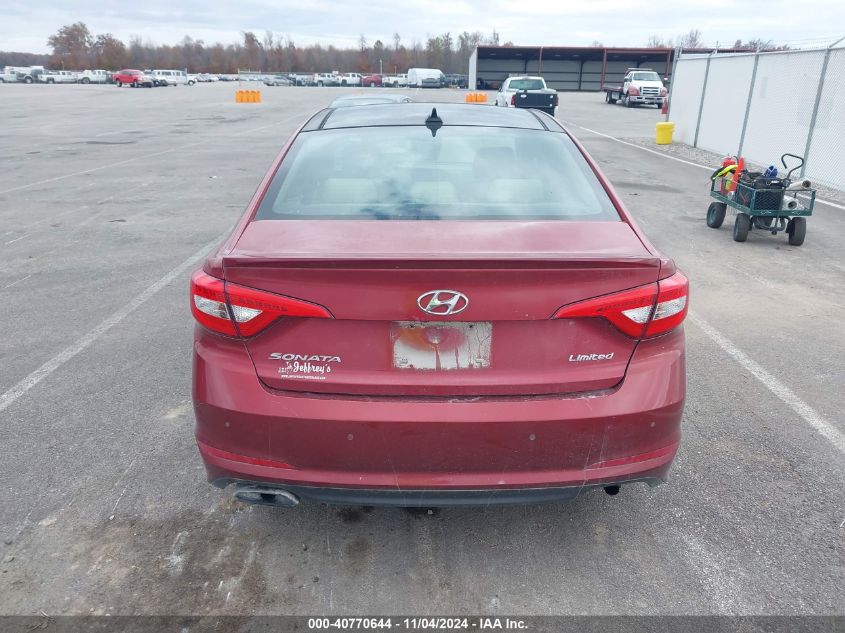 2015 Hyundai Sonata Limited VIN: 5NPE34AF9FH117529 Lot: 40770644