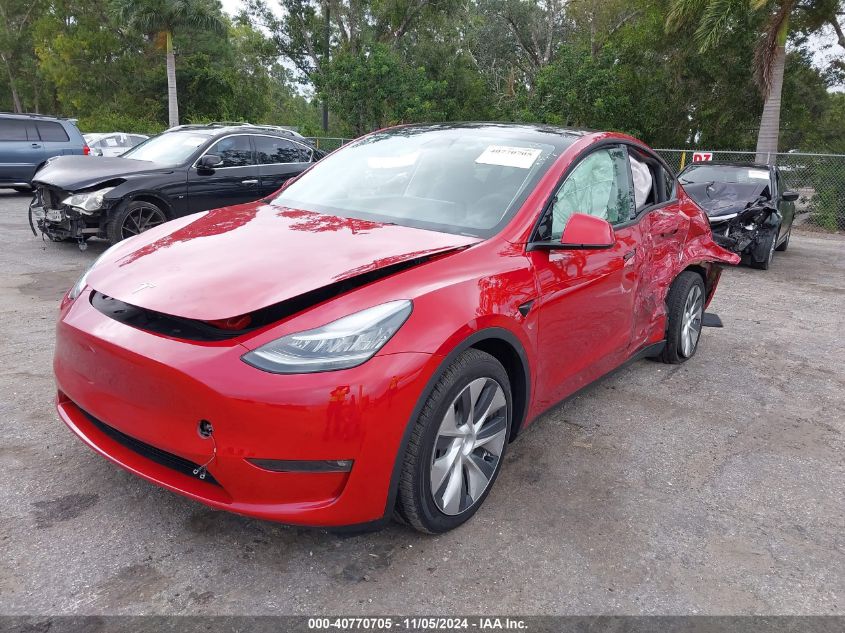 VIN 5YJYGDEEXMF145788 2021 Tesla Model Y, Long Rang... no.2