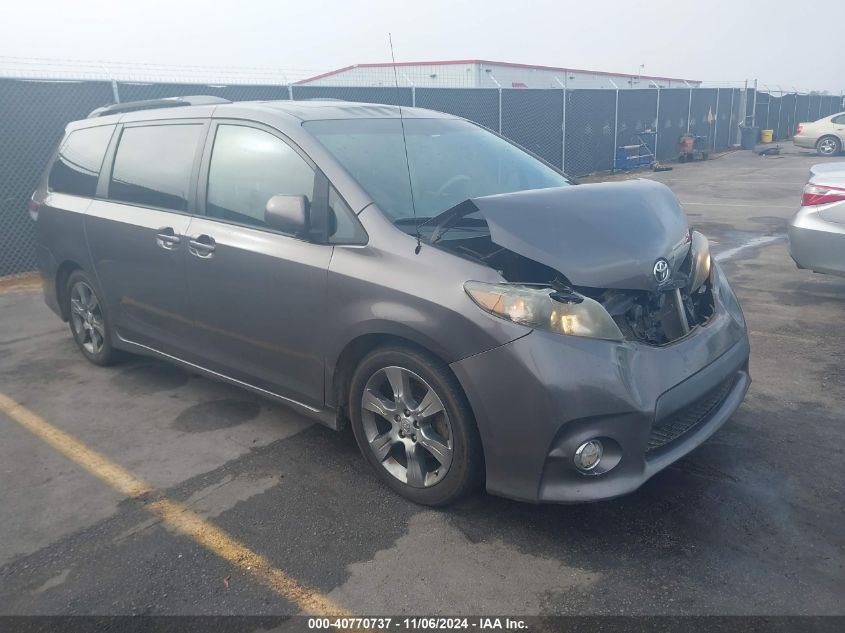 2012 Toyota Sienna Se 8 Passenger VIN: 5TDXK3DCXCS229933 Lot: 40770737