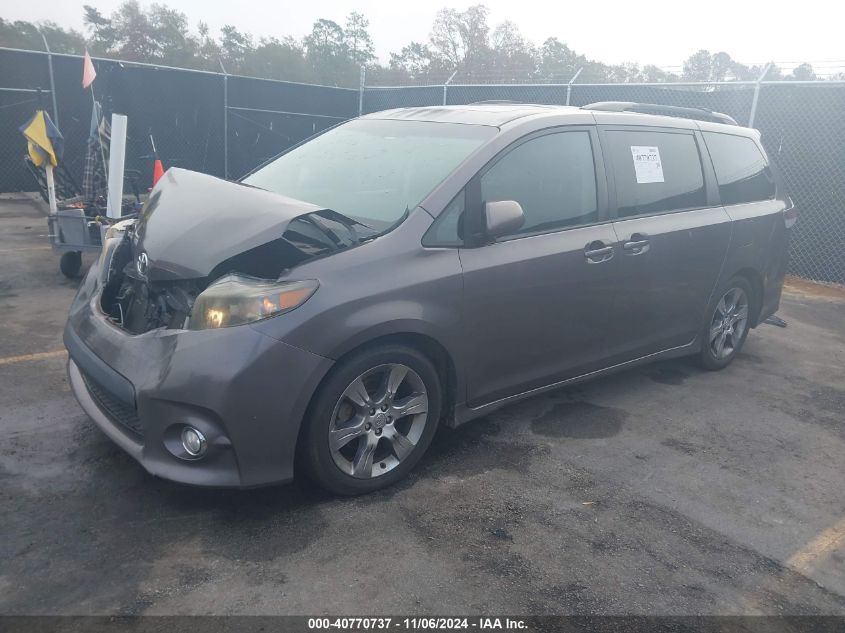 2012 Toyota Sienna Se 8 Passenger VIN: 5TDXK3DCXCS229933 Lot: 40770737