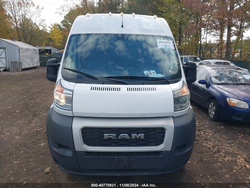 2020 Ram Promaster 3500 Cargo Van High Roof 159 Wb Ext VIN: 3C6URVJG9LE121211 Lot: 40770931