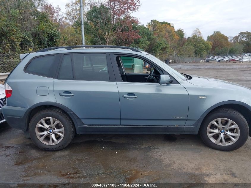 2009 BMW X3 xDrive30I VIN: WBXPC93439WJ25757 Lot: 40771105