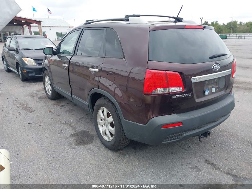 VIN 5XYKT4A29DG309876 2013 KIA Sorento, Lx V6 no.3