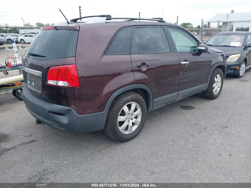 VIN 5XYKT4A29DG309876 2013 KIA Sorento, Lx V6 no.4