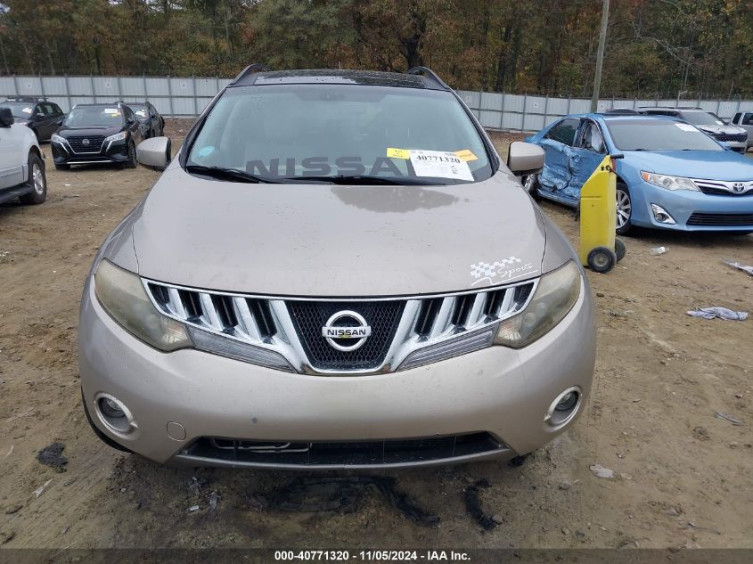 2009 Nissan Murano Sl VIN: JN8AZ18U69W014359 Lot: 40771320