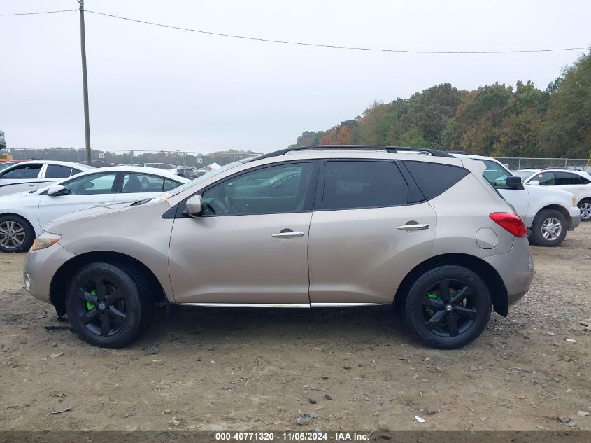 2009 Nissan Murano Sl VIN: JN8AZ18U69W014359 Lot: 40771320