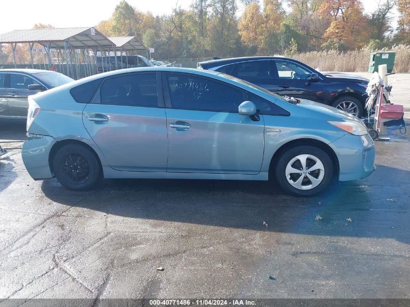 2013 Toyota Prius Two VIN: JTDKN3DU7D5671389 Lot: 40771486