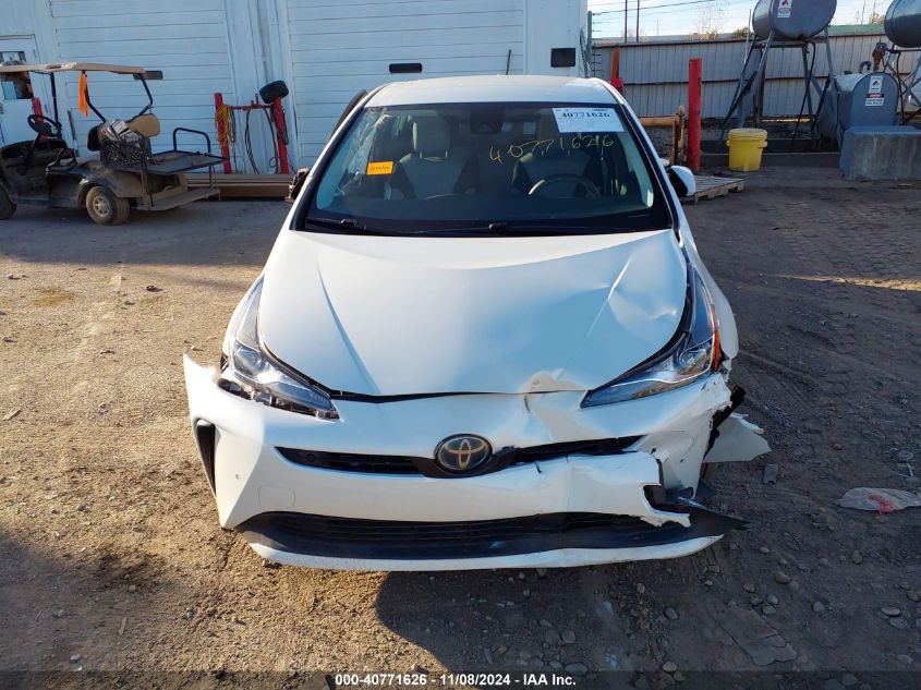 2019 Toyota Prius Le VIN: JTDKARFU5K3091367 Lot: 40771626