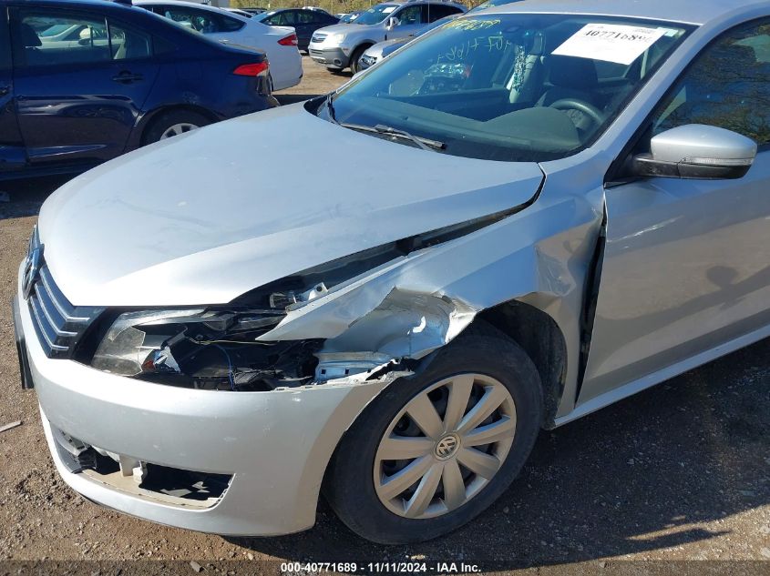2013 VOLKSWAGEN PASSAT 2.5L S - 1VWAP7A38DC081011