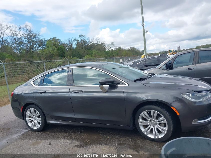 2015 Chrysler 200 Limited VIN: 1C3CCCABXFN757106 Lot: 40771879