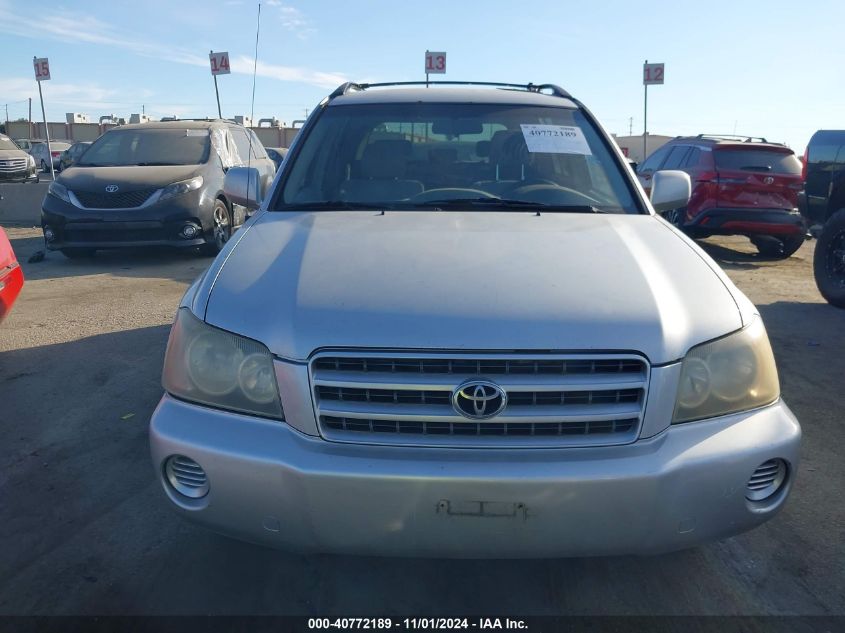 2003 Toyota Highlander V6 VIN: JTEGF21AX30072601 Lot: 40772189