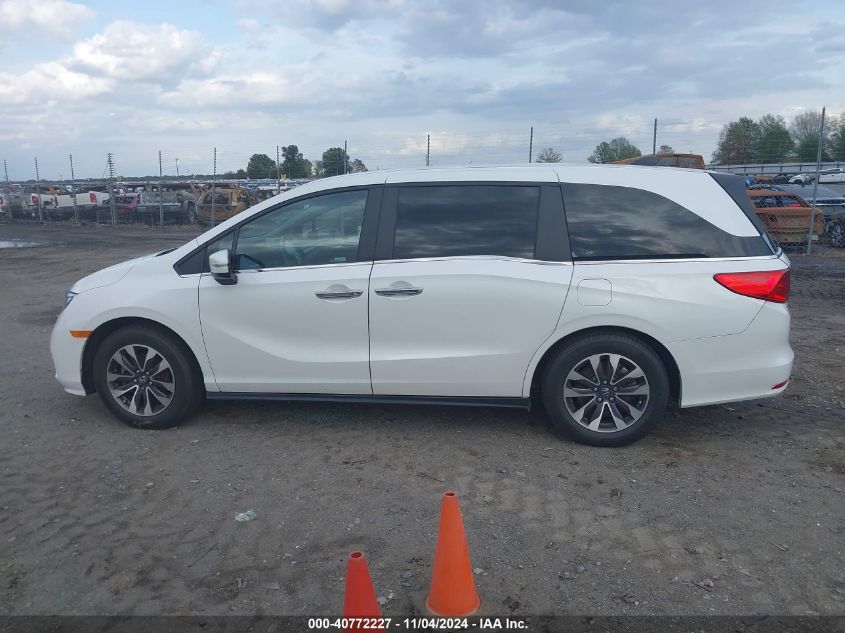 2022 Honda Odyssey Ex-L VIN: 5FNRL6H77NB032262 Lot: 40772227