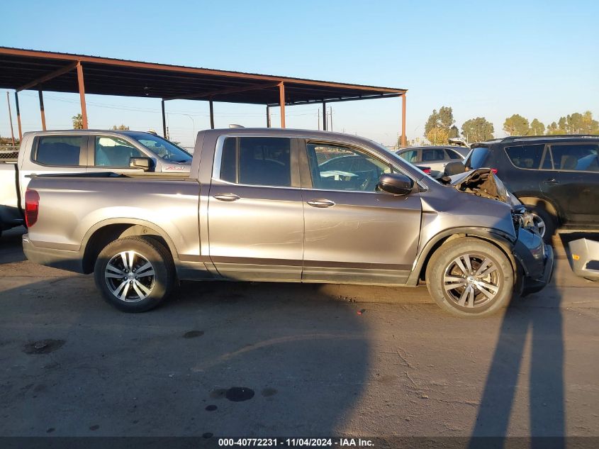 2017 Honda Ridgeline Rts VIN: 5FPYK2F46HB009521 Lot: 40772231