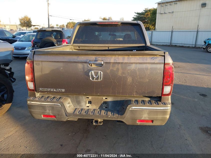 2017 Honda Ridgeline Rts VIN: 5FPYK2F46HB009521 Lot: 40772231