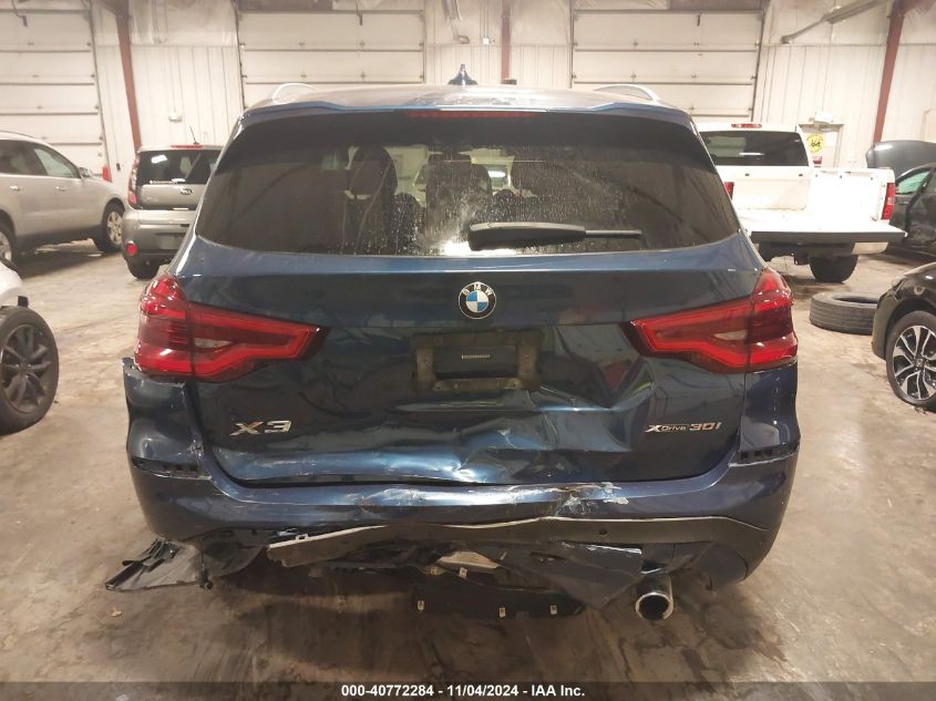 2021 BMW X3 xDrive30I VIN: 5UXTY5C03M9F00798 Lot: 40772284