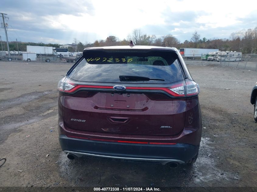 2017 Ford Edge Sel VIN: 2FMPK4J90HBB42285 Lot: 40772338