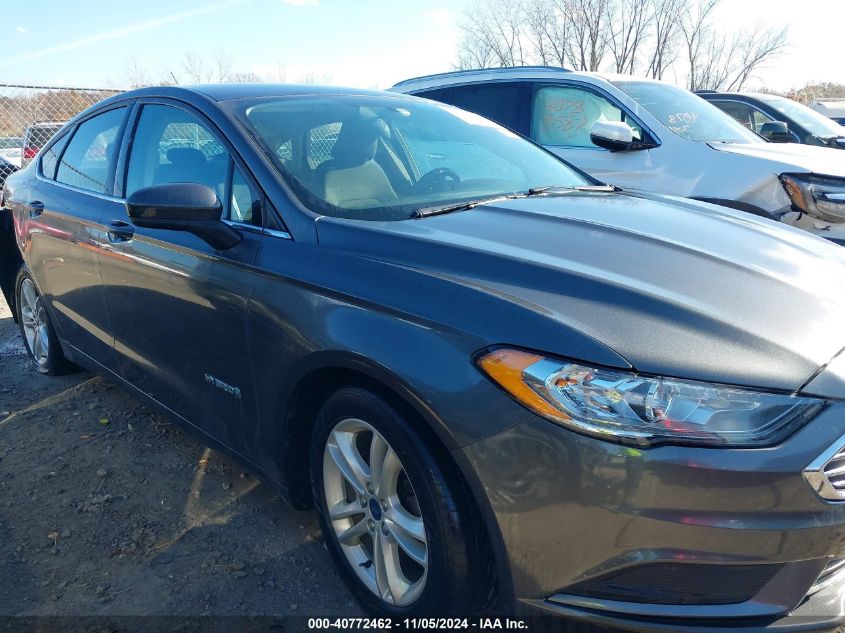 2018 Ford Fusion Hybrid Se VIN: 3FA6P0LUXJR280294 Lot: 40772462