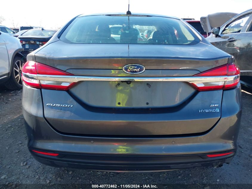 2018 Ford Fusion Hybrid Se VIN: 3FA6P0LUXJR280294 Lot: 40772462